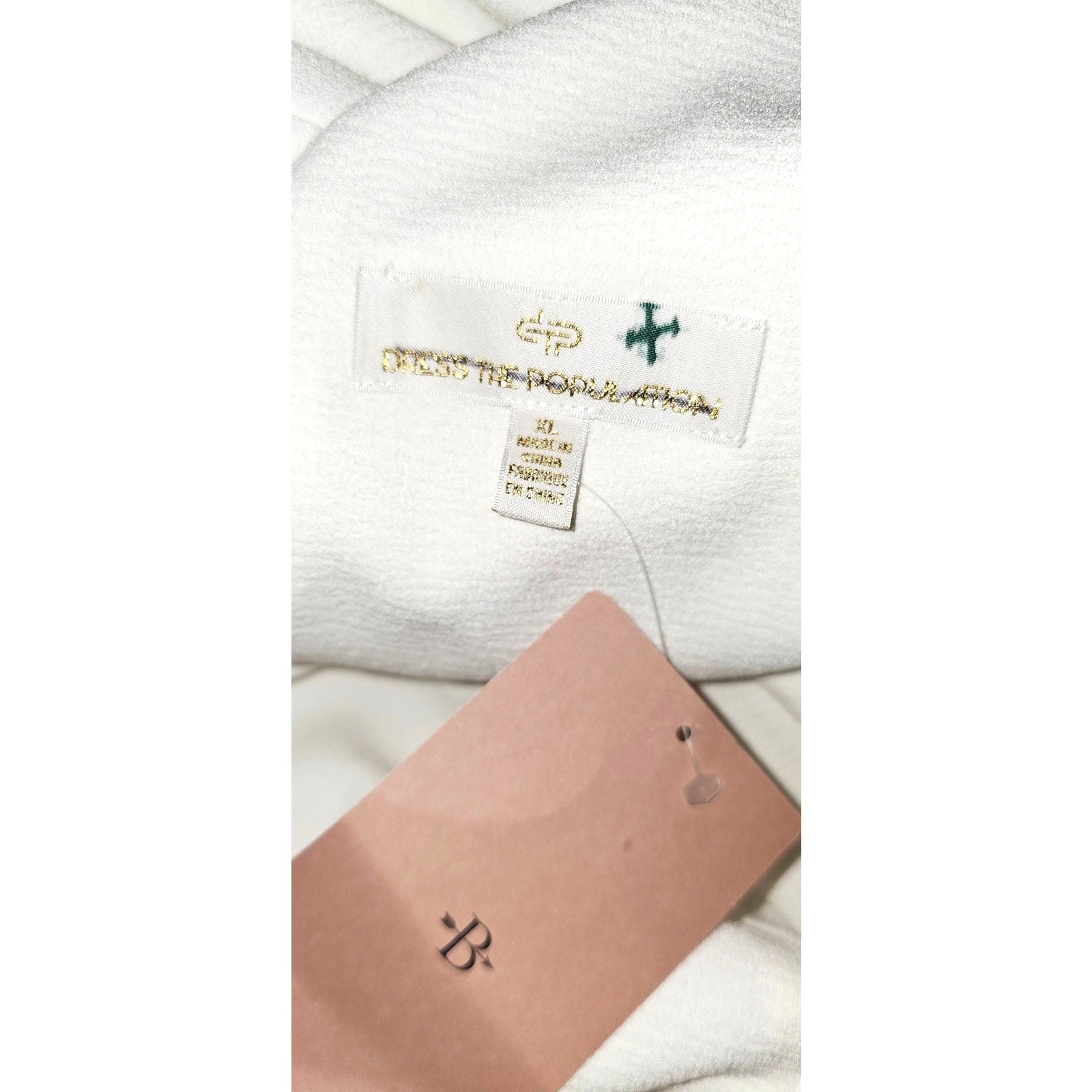 New Anthropologie BHLDN Julia Dress by Dress The Population $273 X-LARGE White
