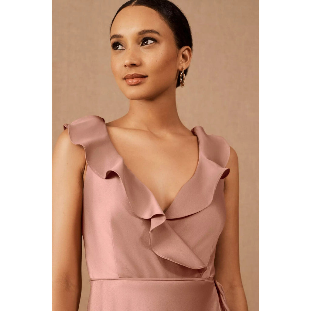 New Sachin & Babi for BHLDN Tansy Satin Charmeuse Maxi Dress Sz 10 Lilac Pink