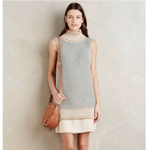 New $228 Anthropologie Color Block Turtleneck Vest by Raoul SMALL