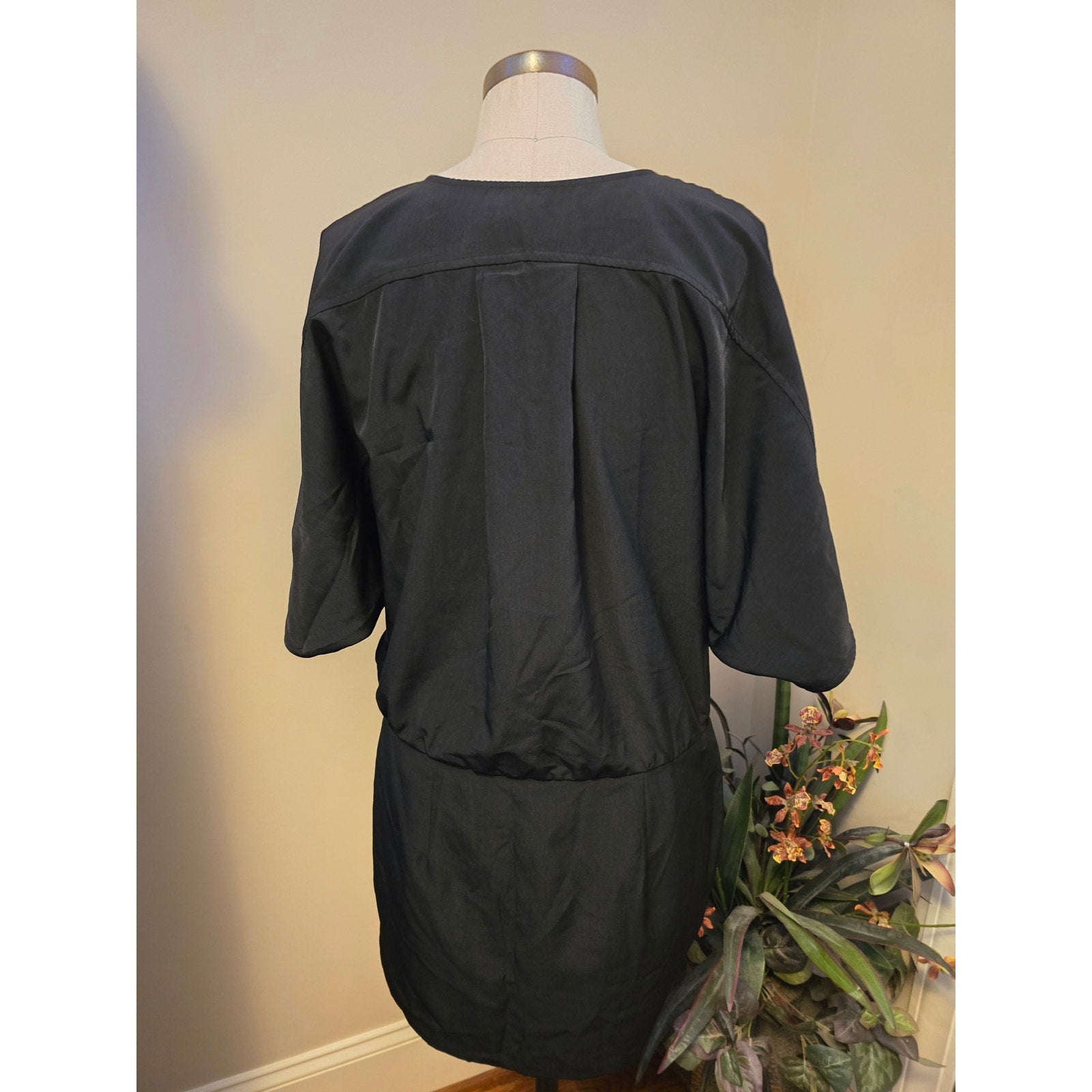 New Free People Harper Mini Dress $128 BLACK Size 6 Metal Studded Buttons