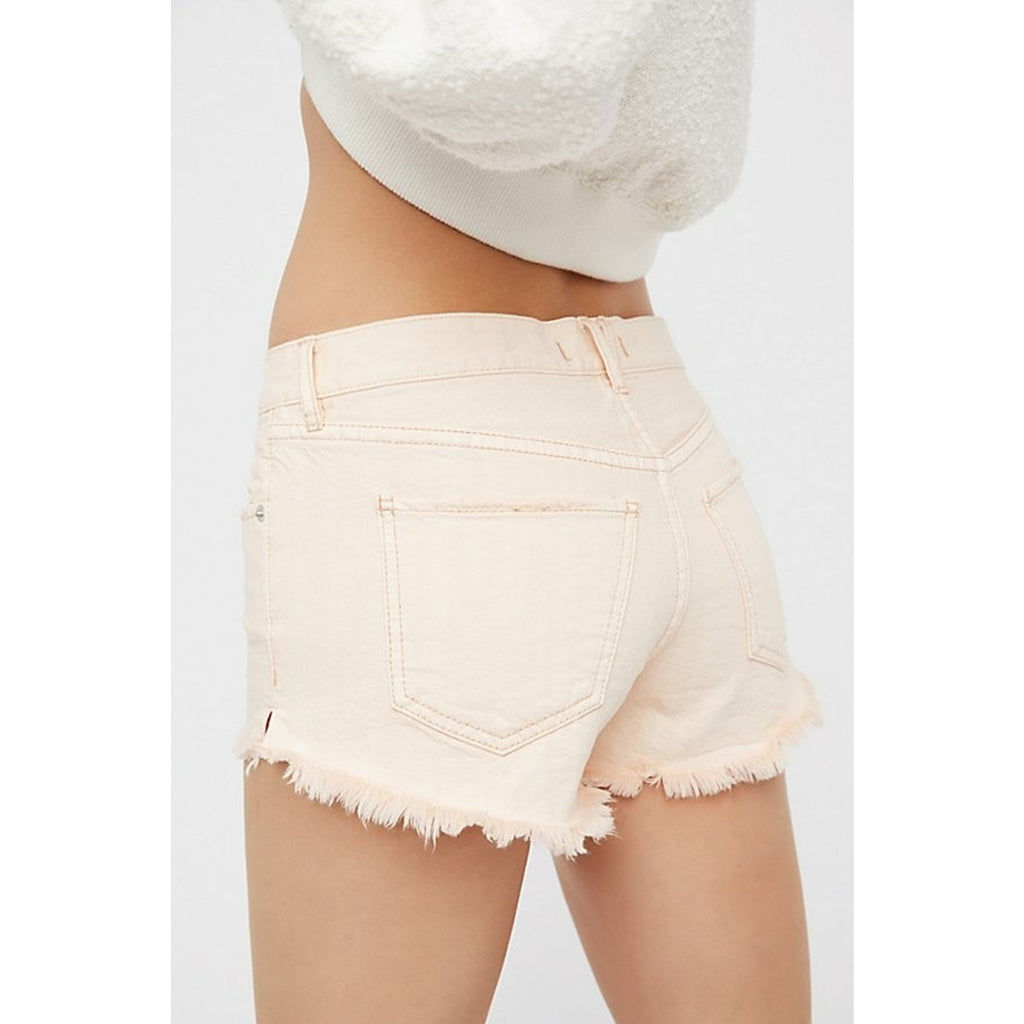 New Free People WTF Soft & Relaxed Cut Off Denim Shorts $68 Sorbet Size 26
