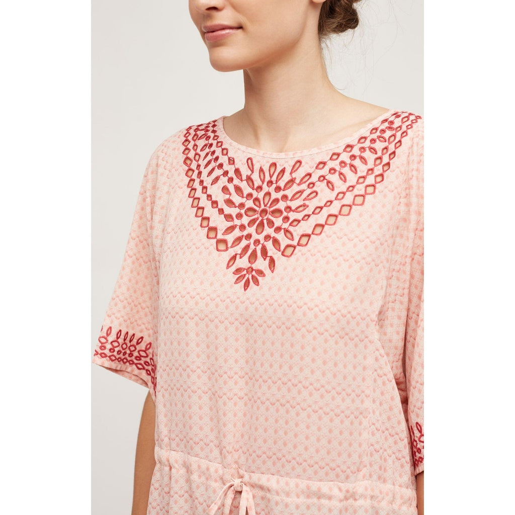 NEW Anthropologie $128 One September Women's Pink Euphemia Peasant Top Size XS