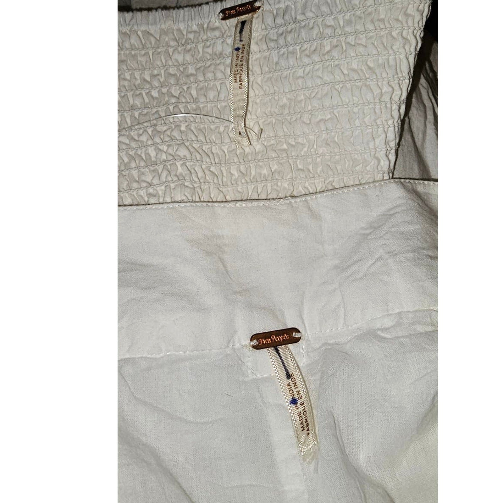 New FREE PEOPLE Minnie Short Set $148 SIZE 10 White Longline Shorts and Crop Top