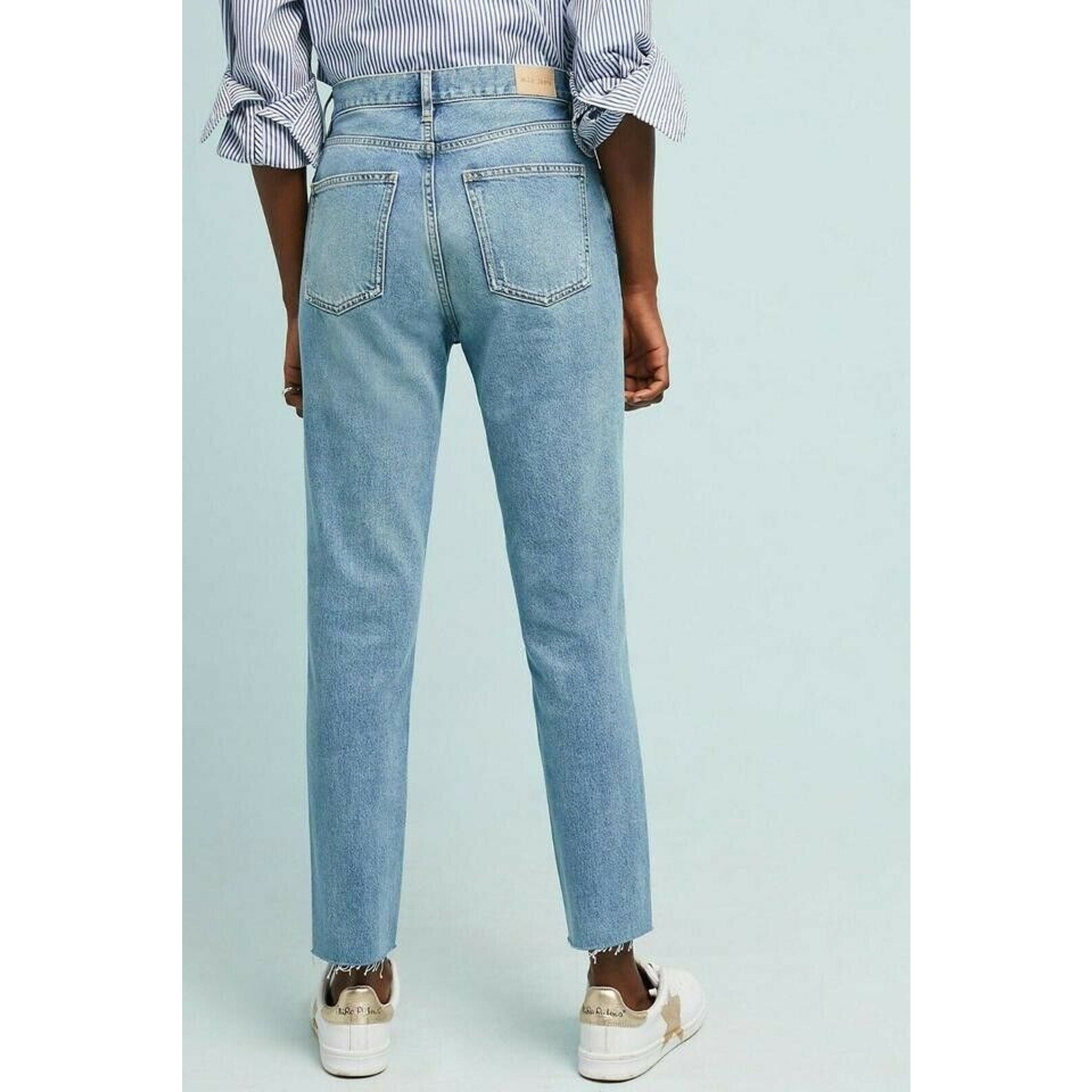 Anthropologie M.i.h Mimi Ultra High-Rise Embroidered Slim Jeans Size 26 Anthropologie
