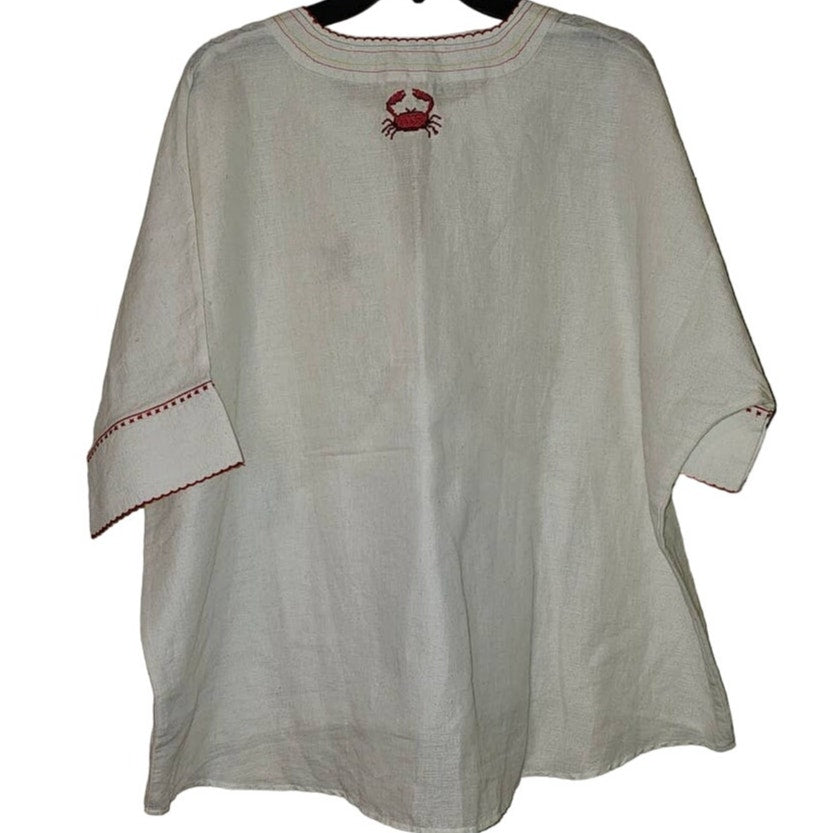 New Intropia Cross Stitch Needlepoint Embroidered Blouse $260 SIZE 38 MEDIUM