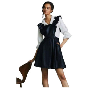 New Anthropologie Maeve Faux Leather Mini Dress Size 4