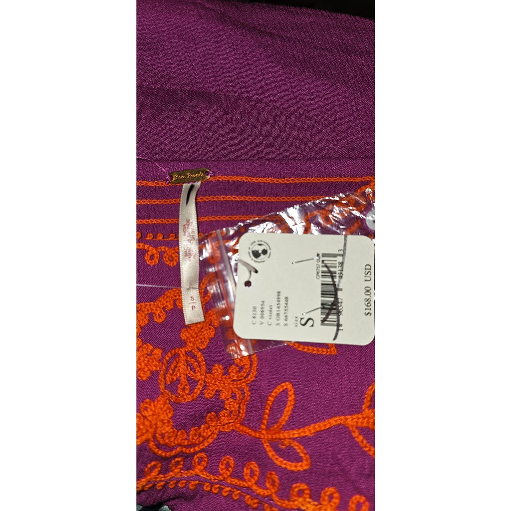 New Free People Wedgewood Embroidered Boho Maxi Dress $168 X-SMALL Floral