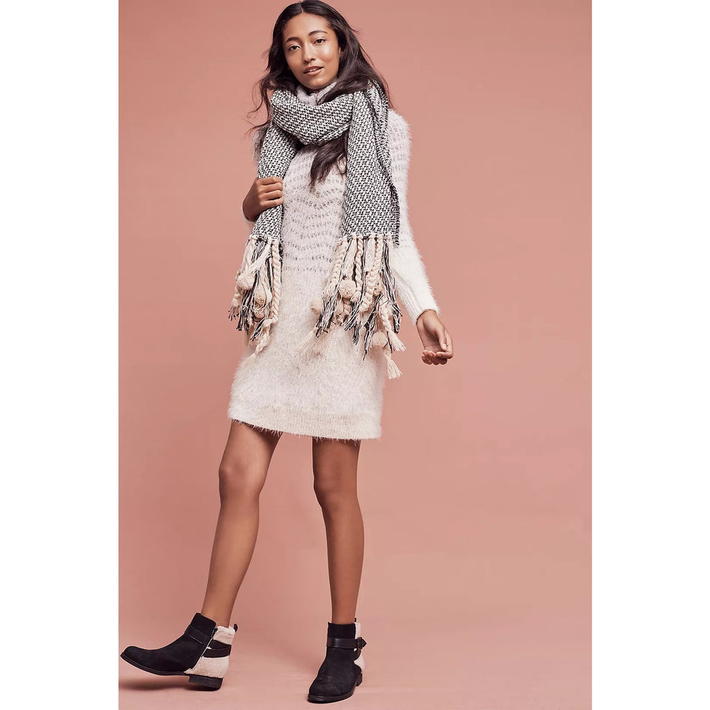 Anthropologie Sleeping Snow Eyelash Sweater Dress