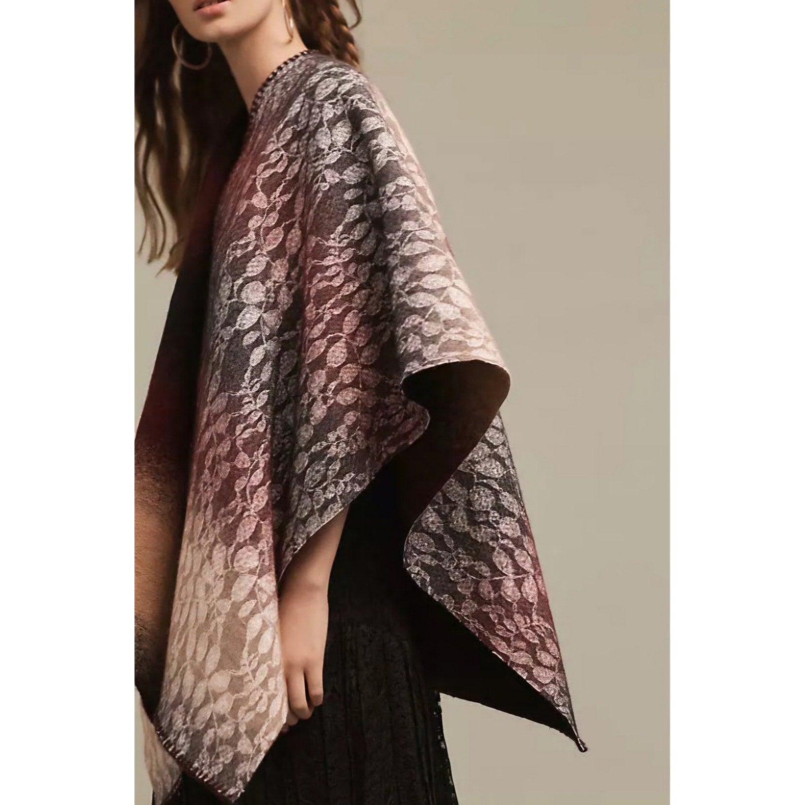 Anthropologie Wintertide Reversible Poncho