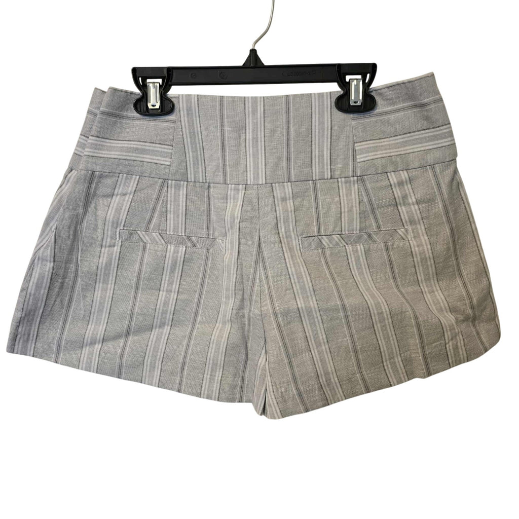 New Free People Austin Striped Linen Blend Shorts $88 Size Small Gray