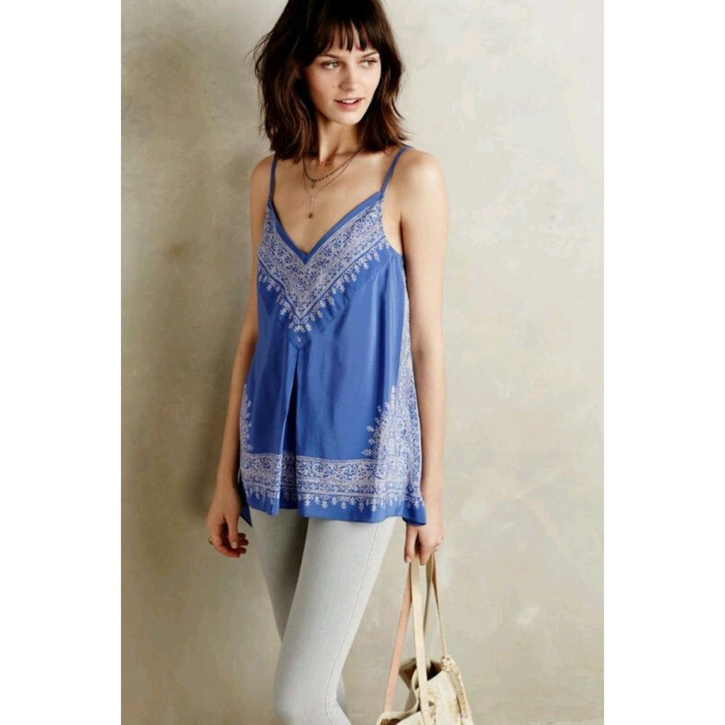 NWOT Anthropologie Moonset Tank Top Size M by HD in Paris Silk Blouse Size 2