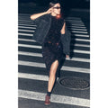 Anthropologie The Maya Ruched Cowl-Neck Sequin Mesh Dress SMALL Anthropologie