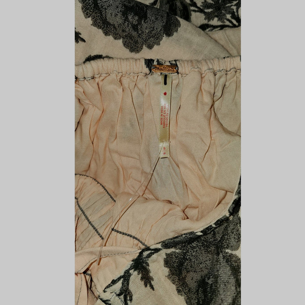 New Free People Forget Me Not Boho Floral Smocked Midi Dress $128 Small Peach