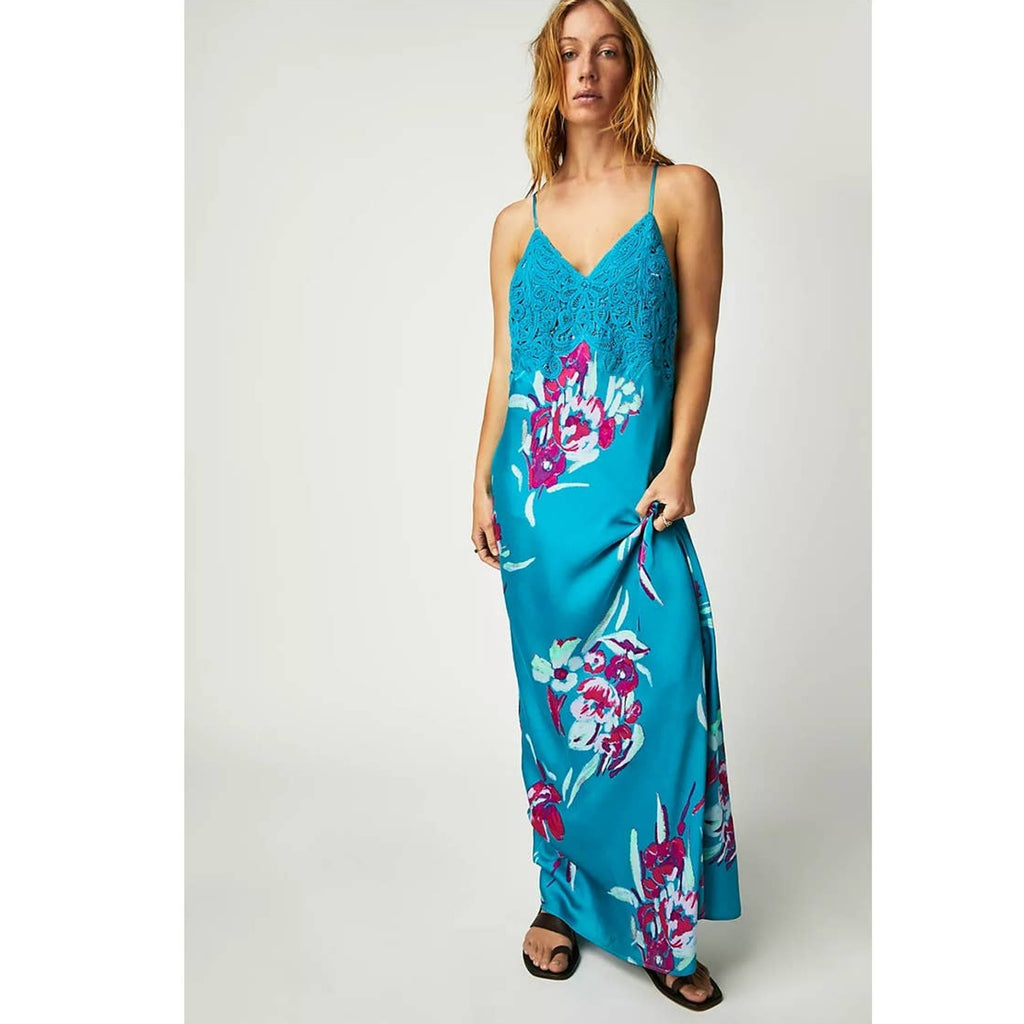 Free People Forever Yours Floral Slip Maxi Dress