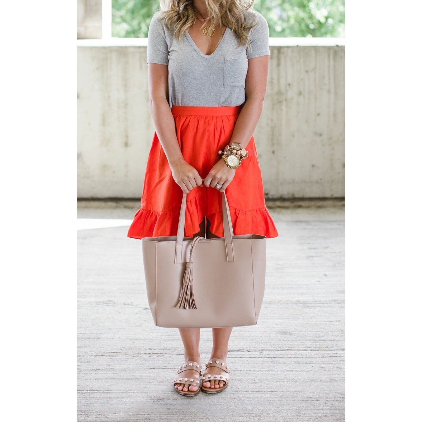 NEW J Crew Orange Linen Ruffle Mini Skirt Size 10