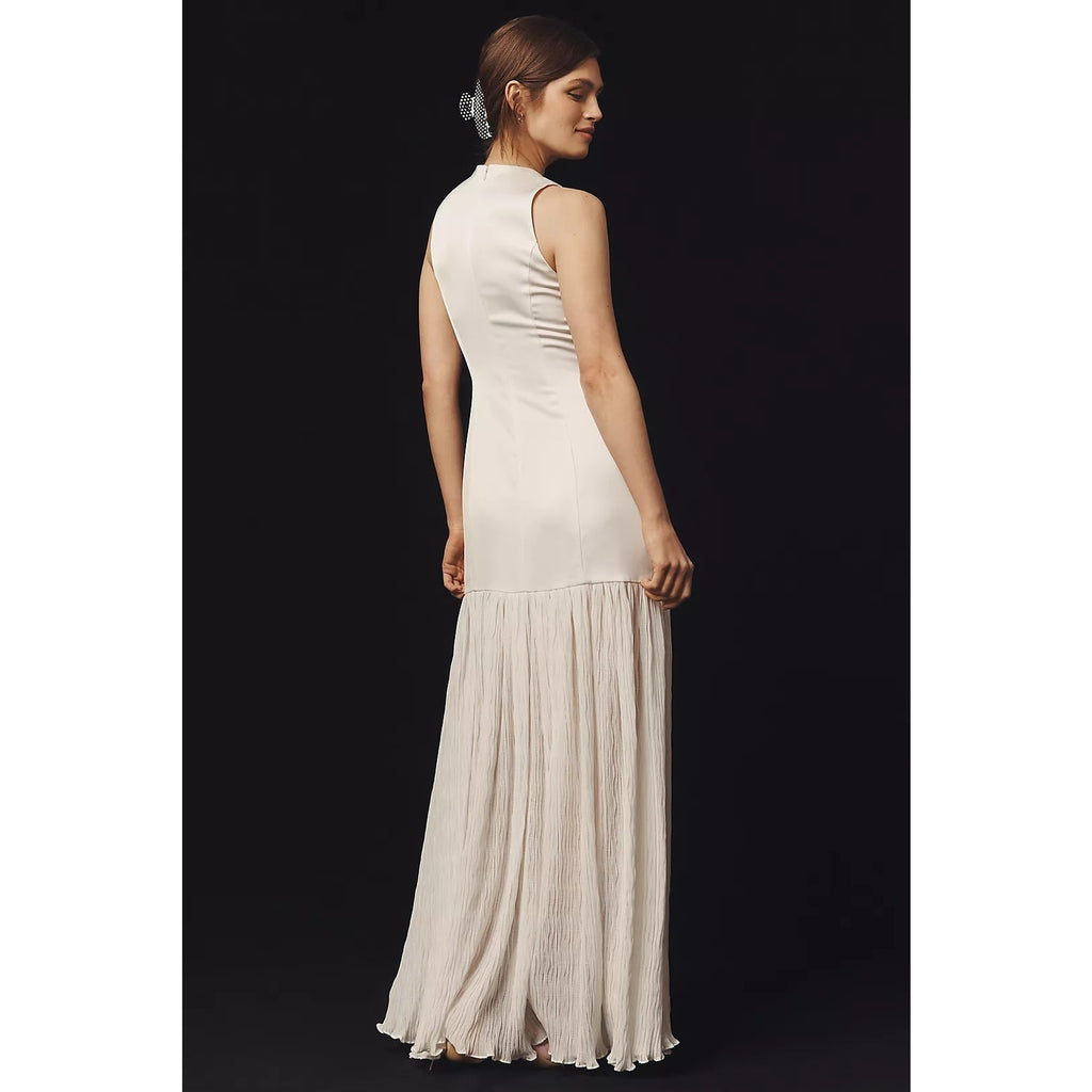 Anthropologie BHLDN ALIGNE Zane Sleeveless Sheer Skirt Maxi Dress SZ 10 Anthropologie