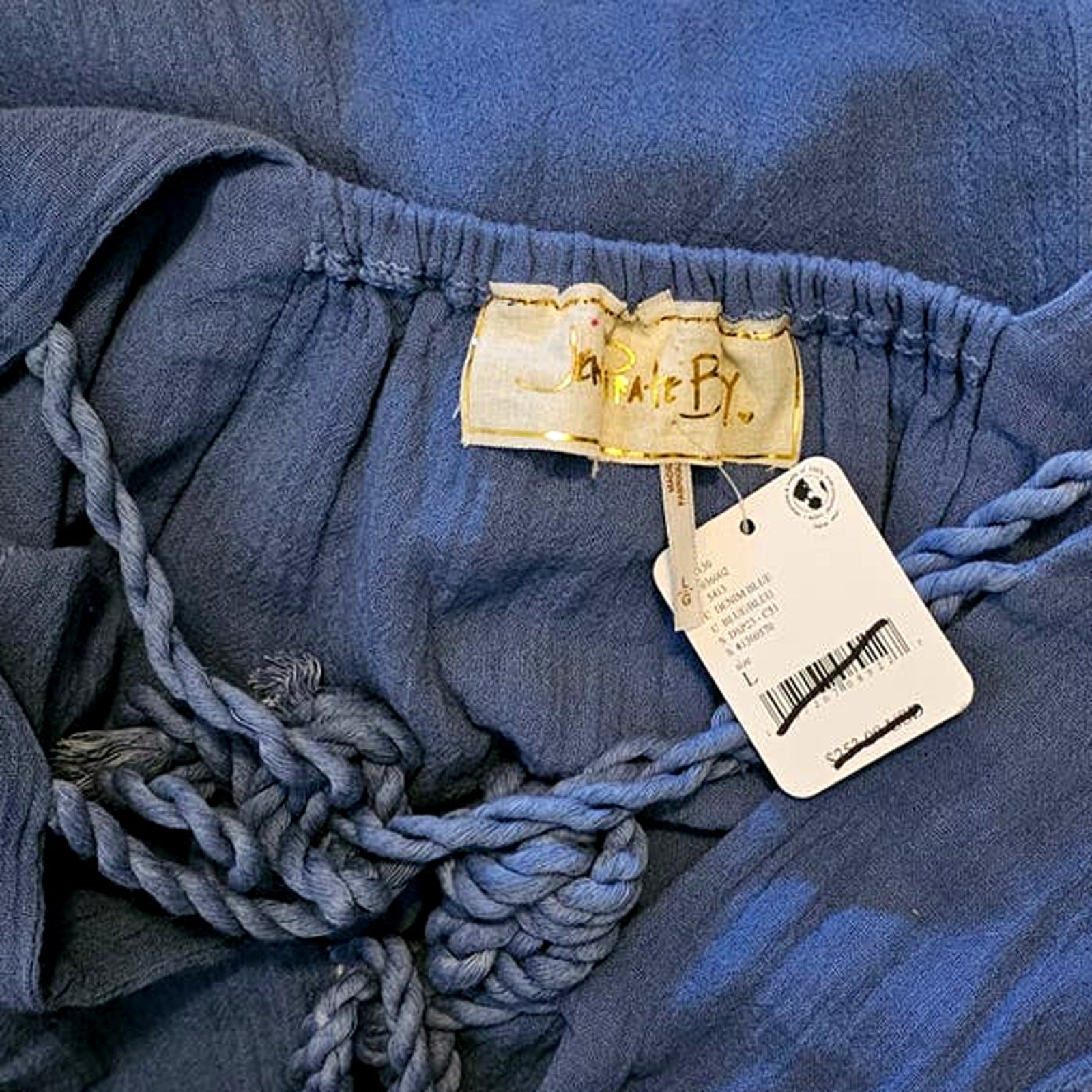 New Free People Jen's Pirate Booty Paraguay Button Maxi Gown $252 MEDIUM Blue
