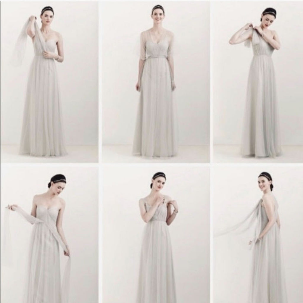 New Anthropologie BHLDN Jenny Yoo Annabelle Convertible Maxi Dress $260 Sz 6