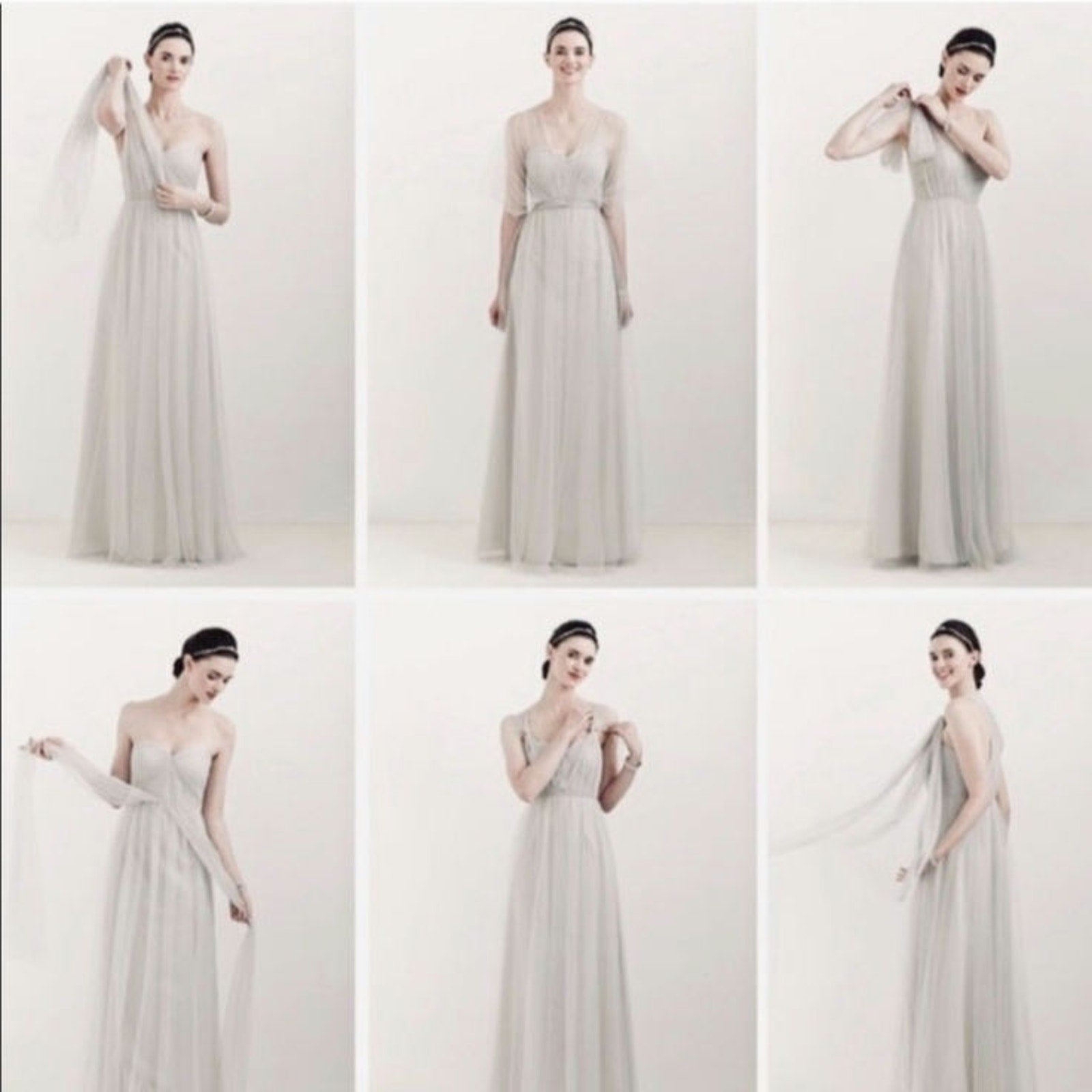 New Anthropologie BHLDN Jenny Yoo Annabelle Convertible Maxi Dress $260 Sz 6