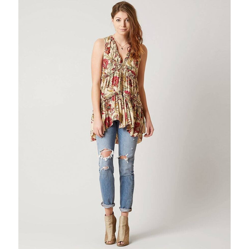 NEW Free People Haze Tunic Tank in Neutral Size XS
