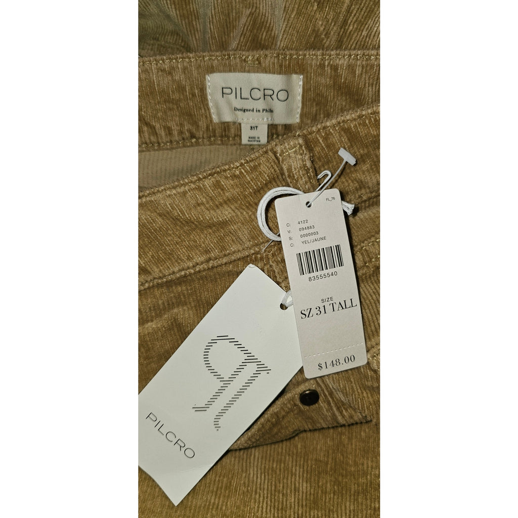 New ANTHROPOLOGIE The Yaya Mid-Rise Crop Flare Jeans by Pilcro $148 31 TALL Dune