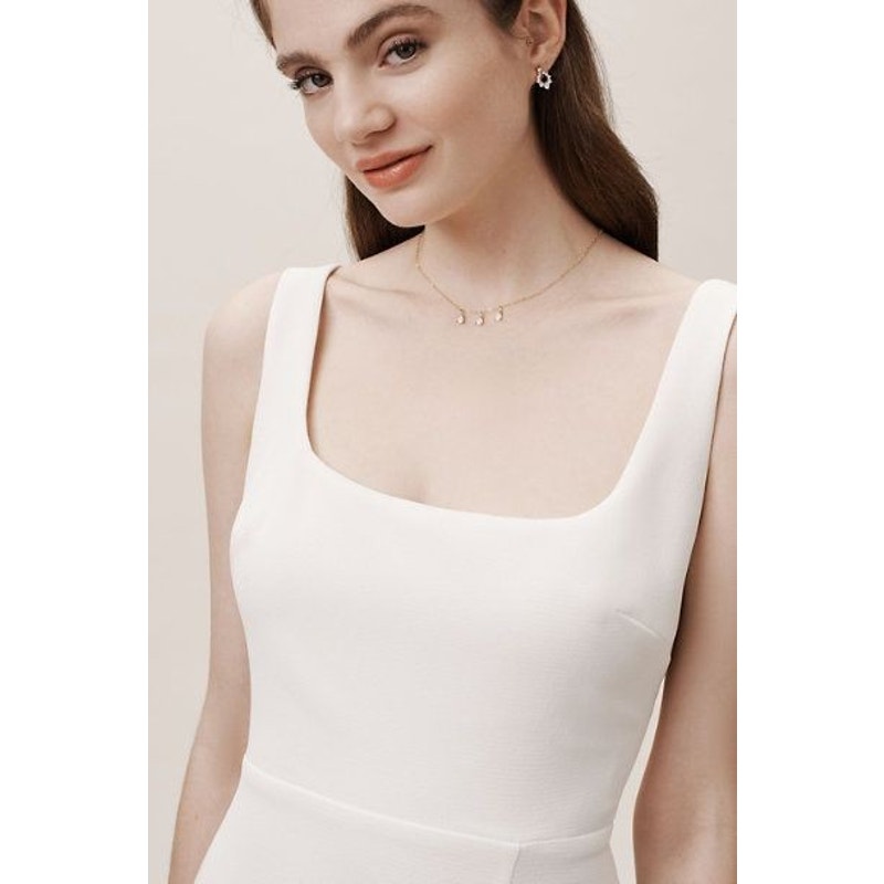 Anthropologie BHLDN Adena Crepe Dress SIZE 22 Ivory Anthropologie