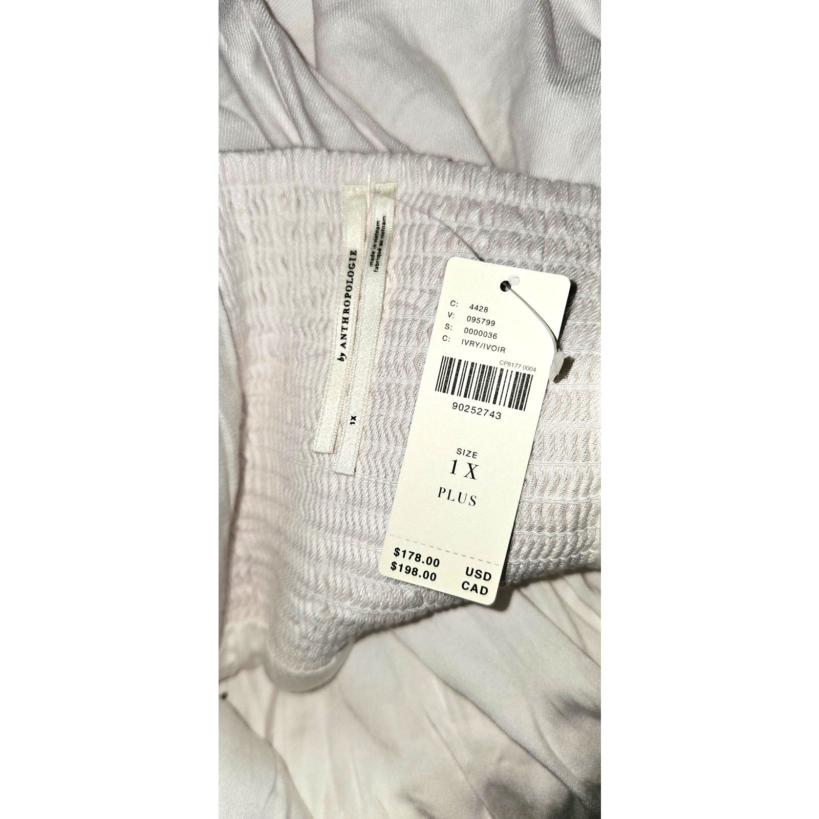 Anthropologie Sleeveless Square-Neck Linen Button Wrap Midi Dress 1X Anthropologie