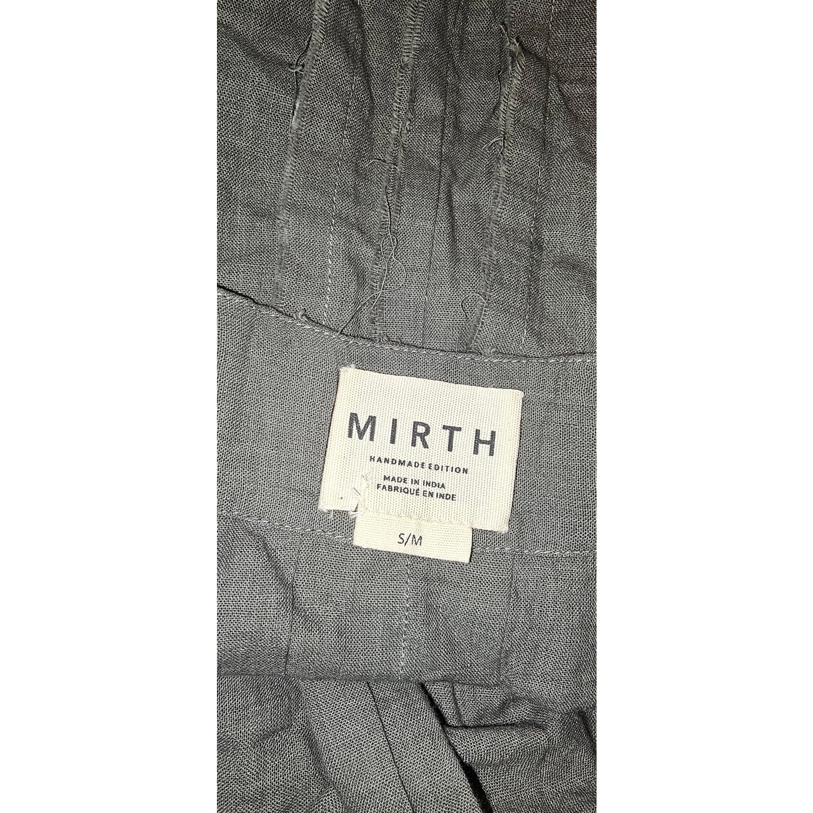 Anthropologie MIRTH Krabi Jamdani Wrap Midi Dress S/M 2-6 Gray Mirth