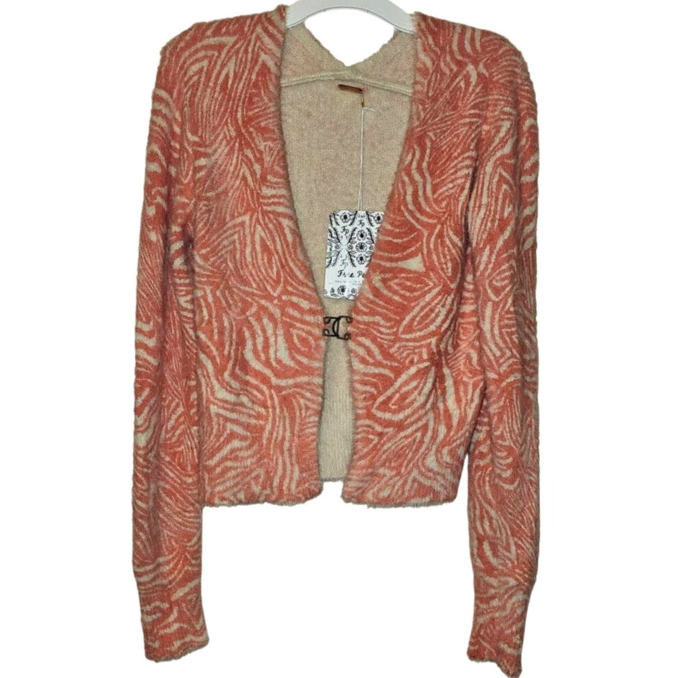 Free People She's All That Cardi SMALL Pink Fitted Classic Cardigan Free People