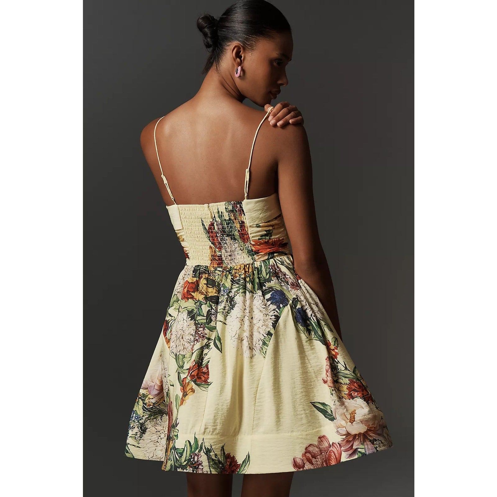 Anthropologie Maeve Sleeveless Fit & Flare Mini Dress PLUS 1X Yellow Anthropologie