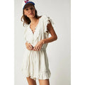 Free People FP One Naya Romper X-LARGE Alabaster Textured Wooven Free People