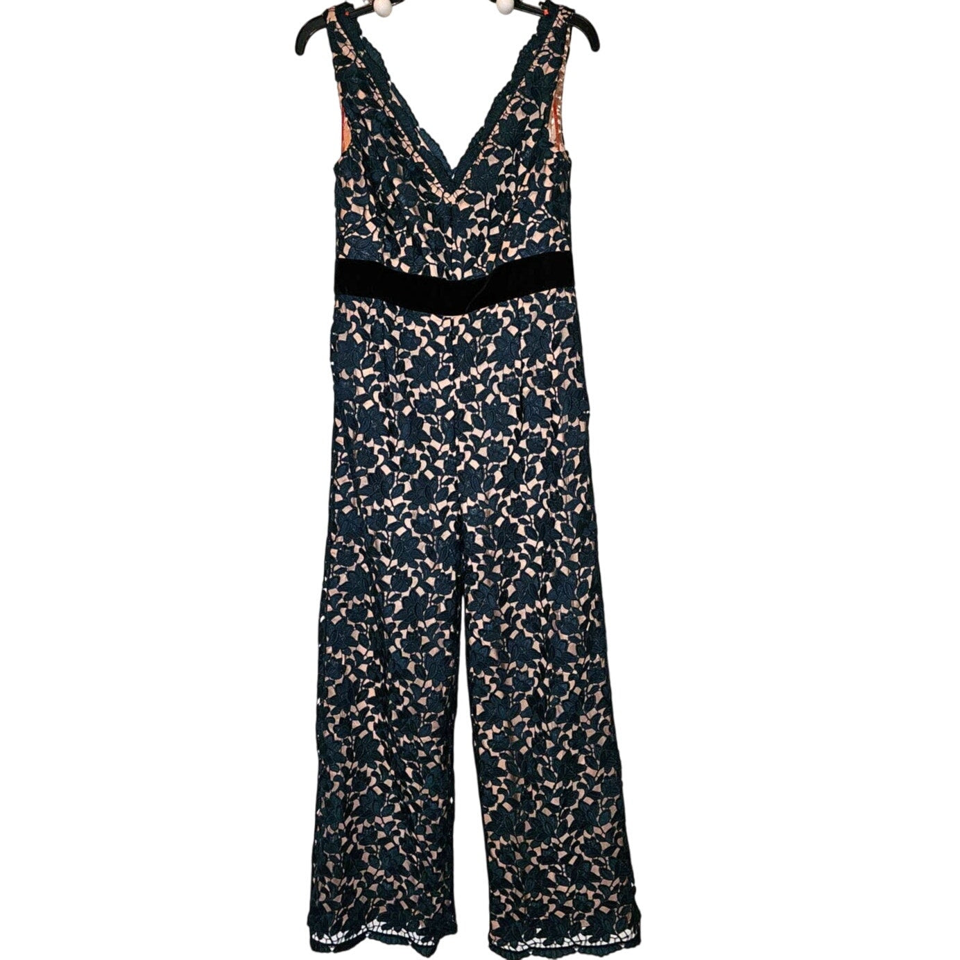 Anthropologie Monique Lace V-Neck Jumpsuit