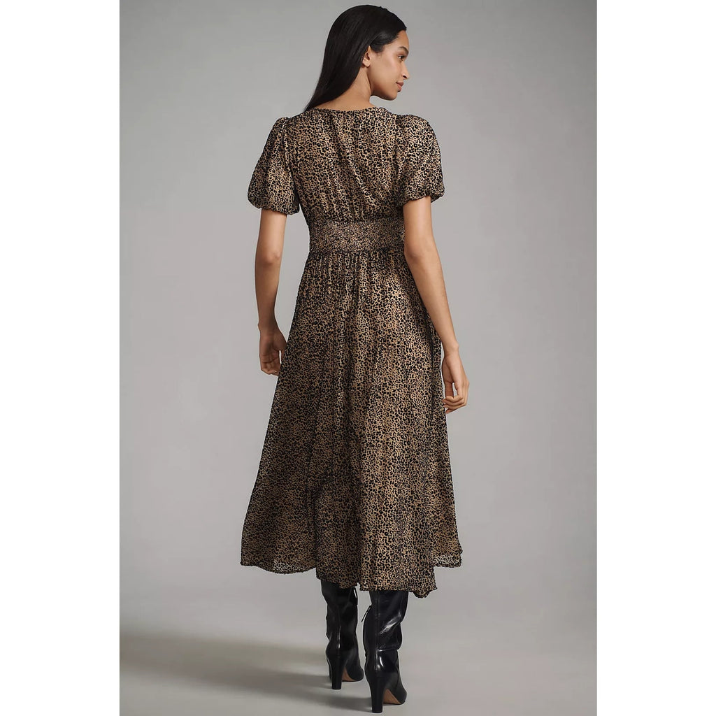 New ANTHROPOLOGIE The Katerina Button-Front Dress: Velvet Edition $230 PLUS 16W