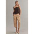 Anthropologie Maeve Curved Cropped Chino Pants $148 SIZE 14 Khaki