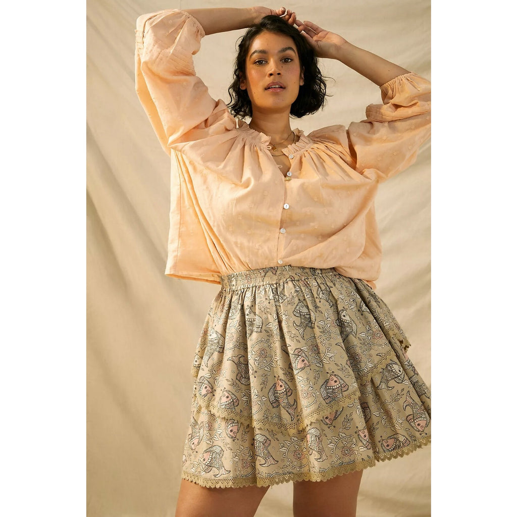 NEW Anthropologie Let Me Be Kenna Mini Skirt Size 16 W