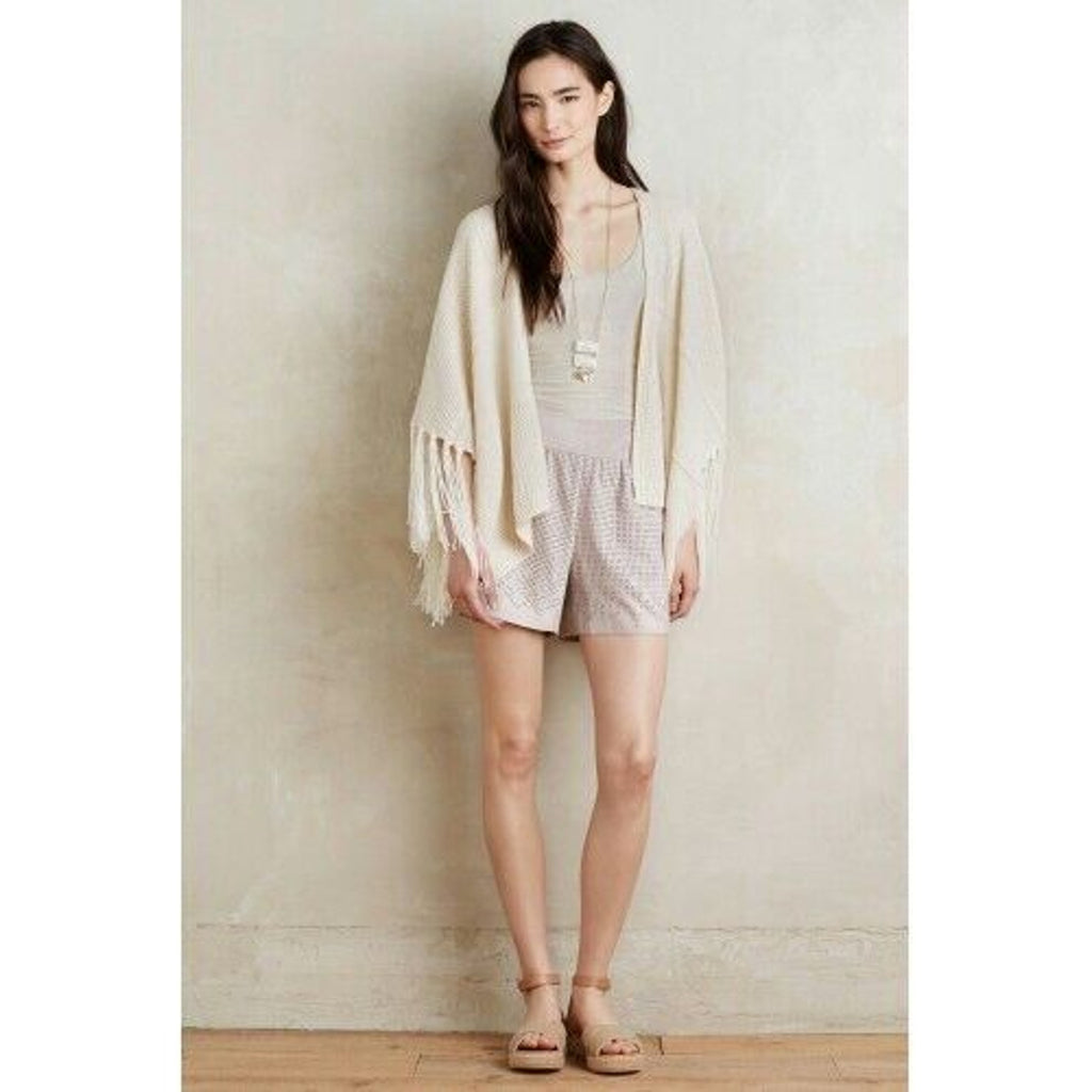 New Anthropologie Vegan Suede Cutwork Shorts by Elevenses Retail $118 Size 6
