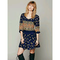 NWOT Free People Midnight Combo Multicolor Enid Dress Size XS Retails $128