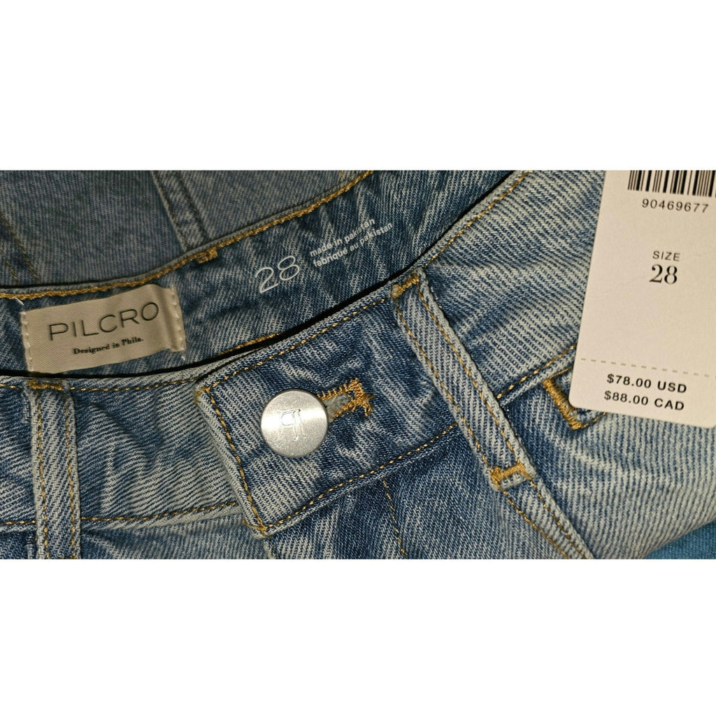 Anthropologie Pilcro Pitched Micro Denim Shorts $78 SIZE 28 Light Blue