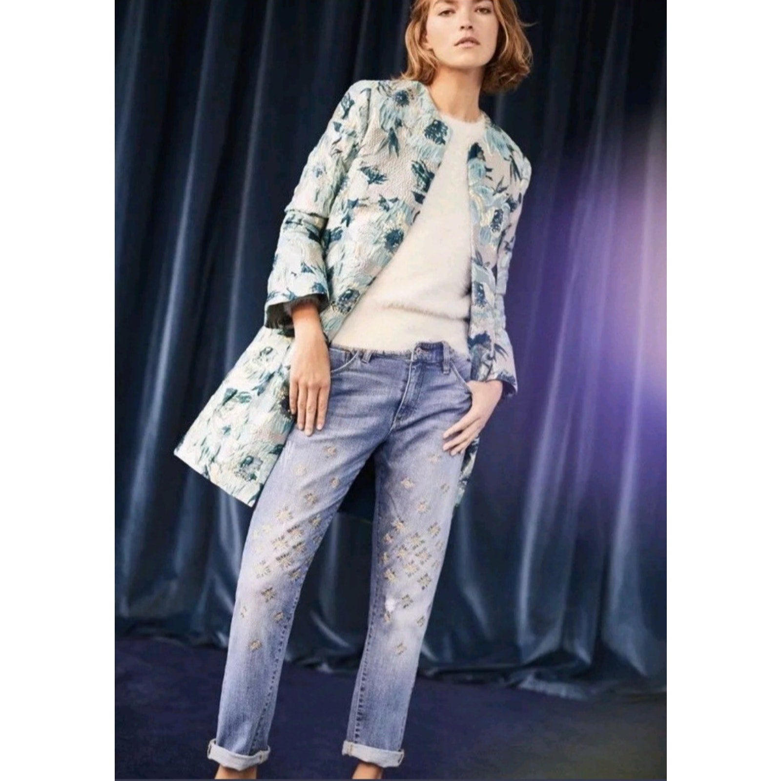 NEW Anthropologie Aubade Pullover by Rosie Neira $128 Size Small Ivory White