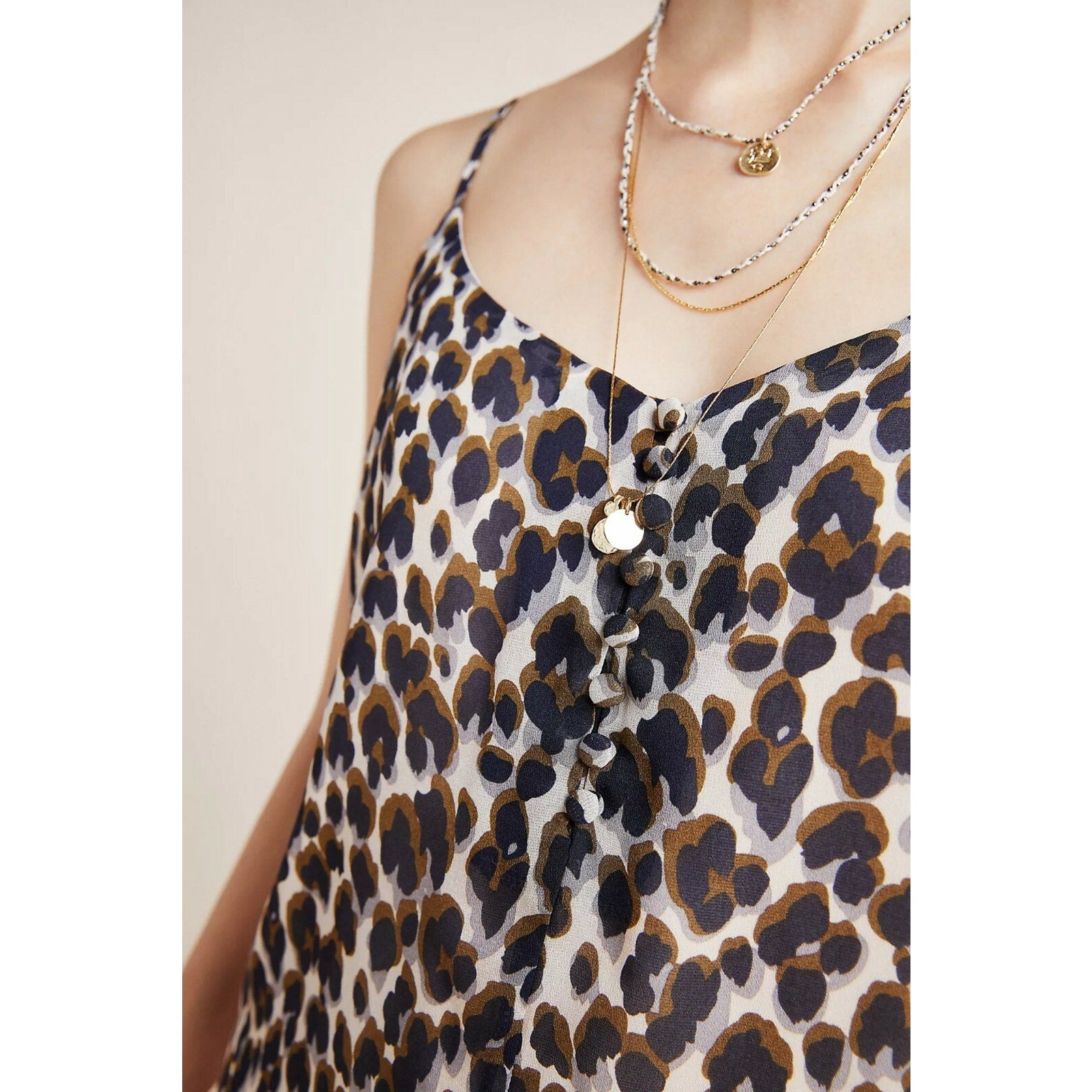 NEW Anthropologie by Heartloom Leopard Print Cami Size Small