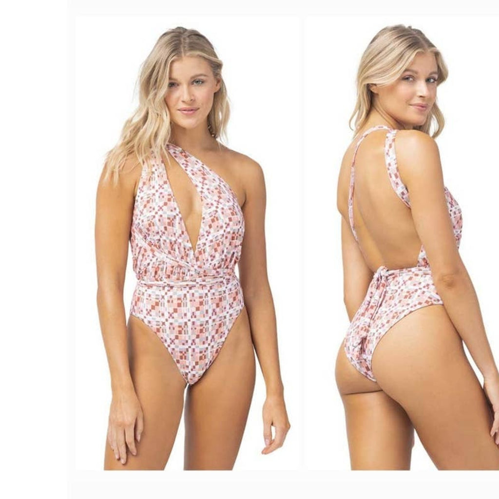 New Anthropologie L SPACE Allegra One-piece Swimsuit $198 X-LARGE