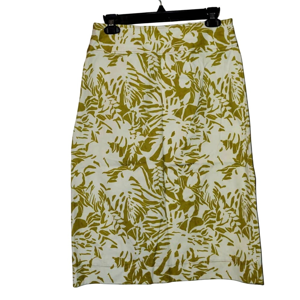 Anthropologie Botanical Palm Wrap Style Mini Skirt SIZE 6 Green Anthropologie