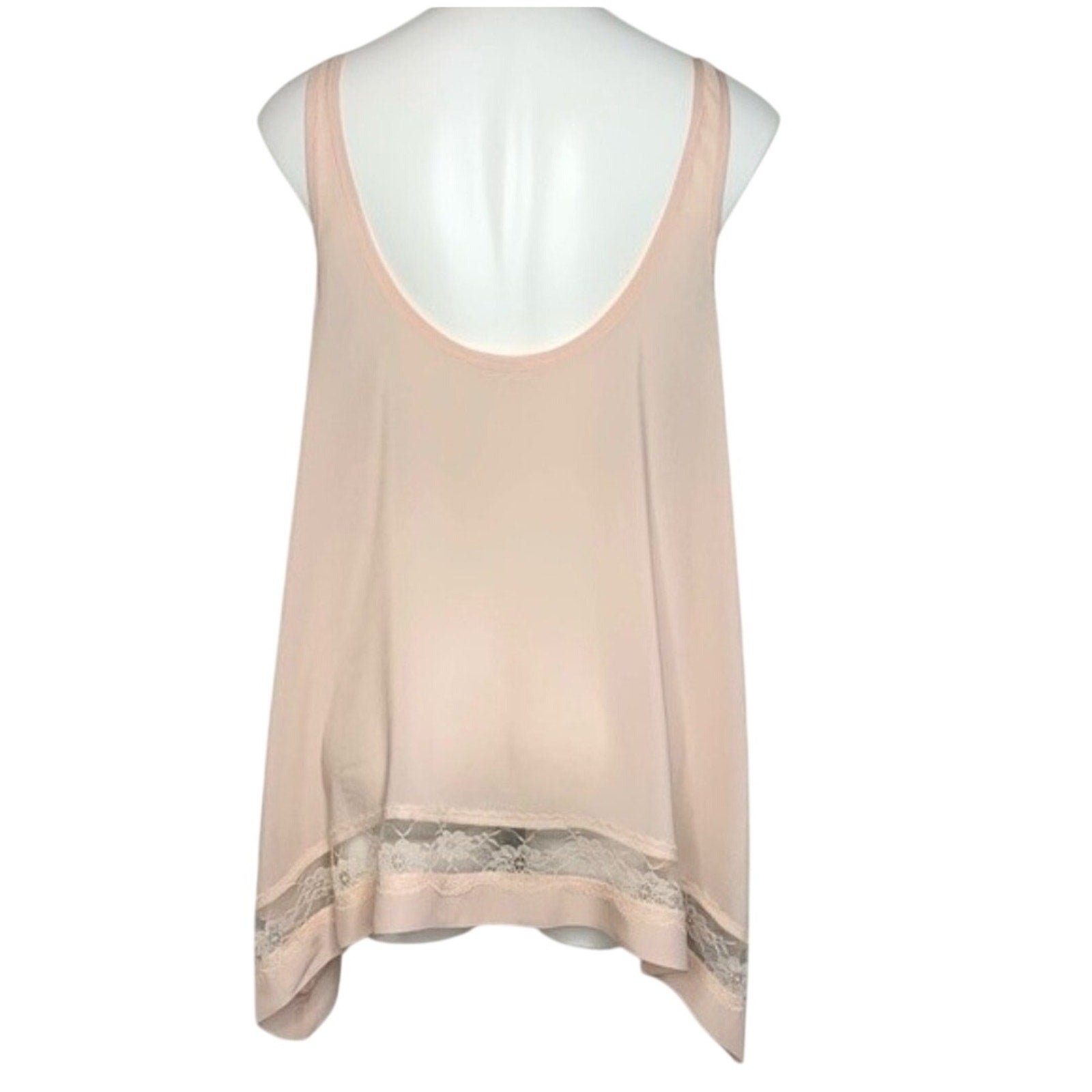 FREE PEOPLE INTIMATELY Outlined High Low Cami SMALL Shell Pink Free People