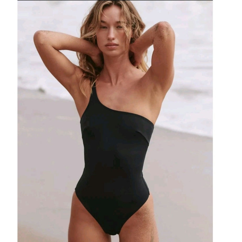 FREE PEOPLE Tropic of C Como One-Piece Swimsuit One Shoulder SMALL Free People