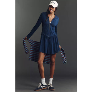 Anthropologie Daily Practice Taylor Long-Sleeve Zip-Front Mini Dress XS