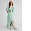 Nwt Free People String Of Hearts Cutout Maxi Dress $168 Large Dress Green Boho