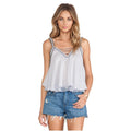 New  Free People Coasting On a Dream Crop Tank Top $128 Size XS Dolphin Blue