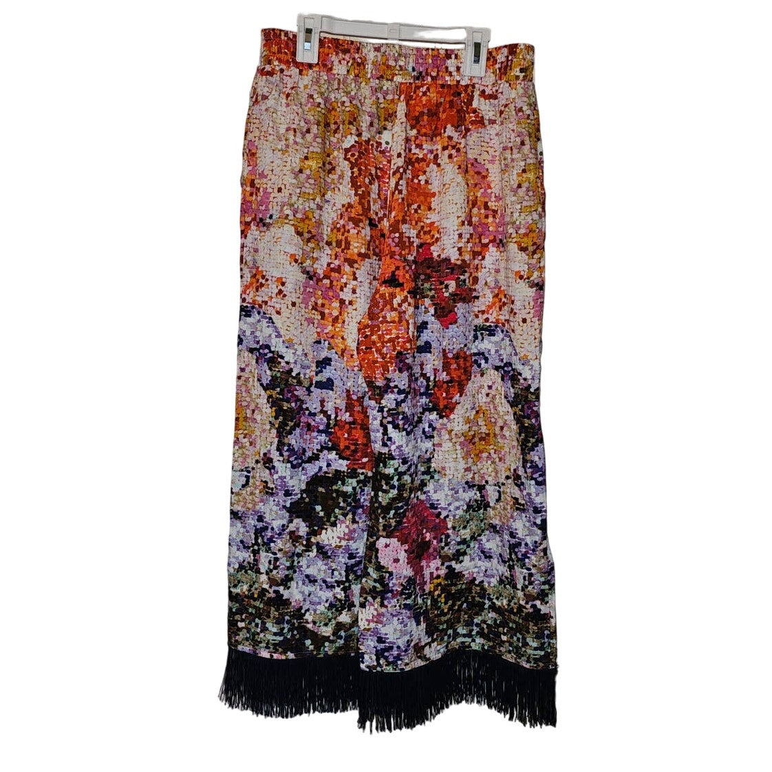 New Anthropologie Kirstin Lamb Fringed Pajama Pants  $98 SMALL Whimsy