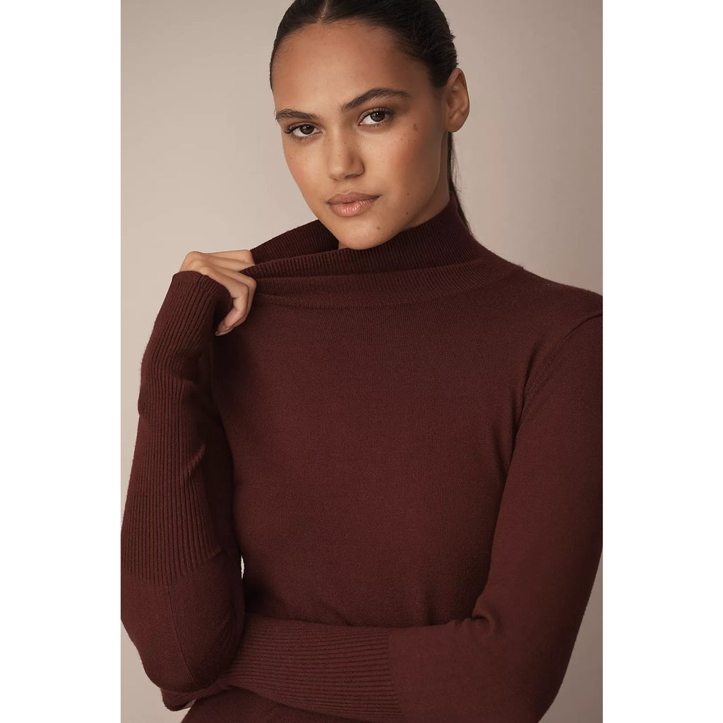 New ANTHROPOLOGIE Sundays Andes Knit Mini Sweater Dress $242 SMALL Wine