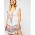 New Free People Goa Mini Dress $128 Size Small White Geo Boho